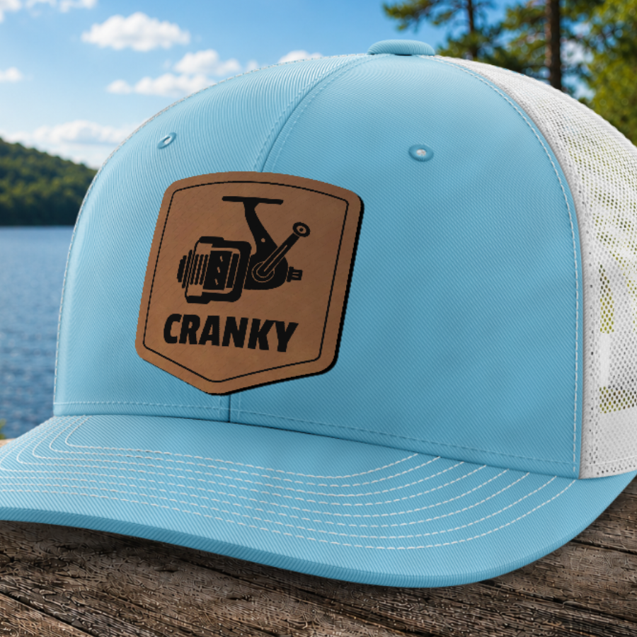 6 Panel | Cranky — Aqua | White