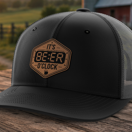 6 Panel | Beer O'Clock — Black | Dark Gray