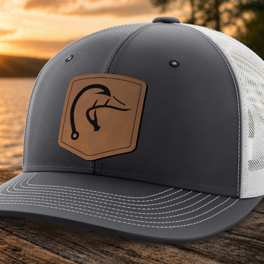 6 Panel | Duck Hook — Dark Gray | White