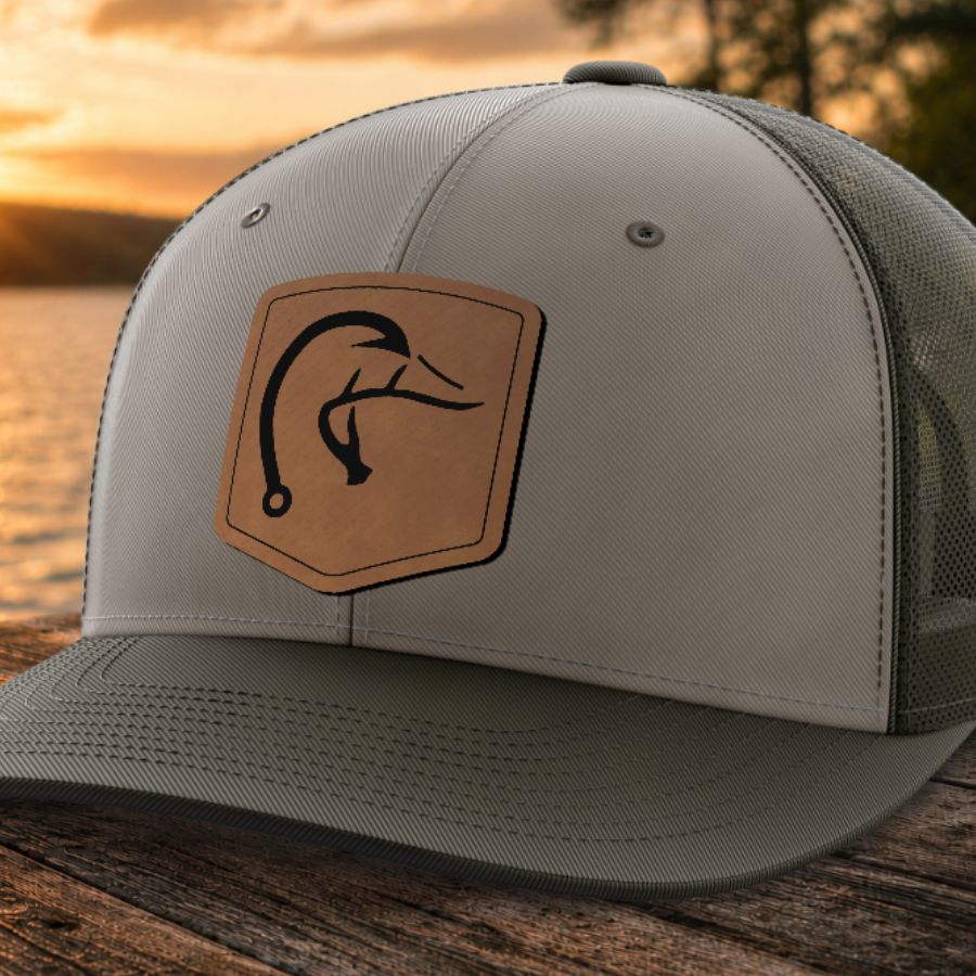 6 Panel | Duck Hook — DK Green | Gray | Dk Green